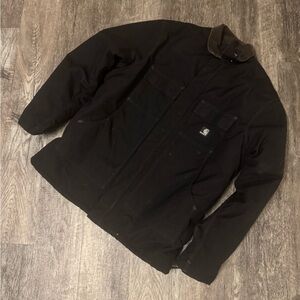 Black Carhartt jacket with a worn look
Size XL